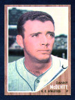 1962 Topps Baseball # 493  Danny McDevitt Kansas City Athletics NM