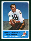 1962 Fleer Football # 034  Frank Tripucka Denver Broncos NM