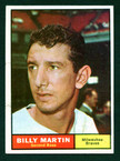 1961 Topps Baseball # 089  Billy Martin Milwaukee Braves EX/MT