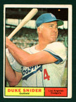 1961 Topps Baseball # 443  Duke Snider Los Angeles Dodgers VG