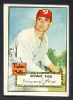 1952 Topps Baseball # 209 Howie Fox Philadelphia Phillies VG