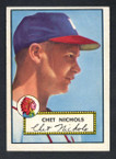 1952 Topps Baseball # 288 Chet Nichols Boston Braves G