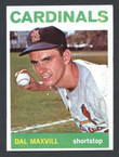 1964 Topps Baseball # 563  Dal Maxvill St. Louis Cardinals EX