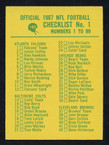 1967 Philadelphia Football # 197  Checklist 1  EX