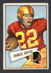 1952 Bowman Small Football # 018  Charlie Justice Washington Redskins VG