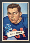 1952 Bowman Small Football # 019  George Connor Chicago Bears VG-1