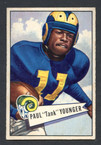 1952 Bowman Small Football # 025  Tank Younger Los Angeles Rams EX-1