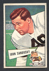 1952 Bowman Small Football # 050  John Sandusky Cleveland Browns EX