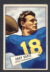 1952 Bowman Small Football # 055  Andy Davis Washington Redskins EX