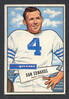 1952 Bowman Small Football # 077  Dan Edwards Dallas Texans EX