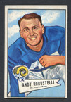 1952 Bowman Small Football # 085  Andy Robustelli Los Angeles Rams G