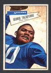 1952 Bowman Small Football # 089  George Taliaferro Dallas Texans EX