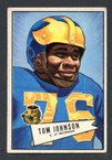1952 Bowman Small Football # 090  Thomas Johnson Green Bay Packers EX