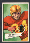 1952 Bowman Small Football # 091  Leon Heath Washington Redskins EX
