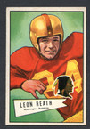 1952 Bowman Small Football # 091  Leon Heath Washington Redskins EX-1