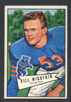 1952 Bowman Small Football # 096  Bill Wightkin Chicago Bears EX