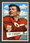 1952 Bowman Small Football # 117  Pat O'Donahue San Francisco 49ers EX