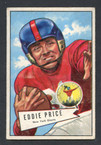 1952 Bowman Small Football # 123  Eddie Price New York Giants EX-1