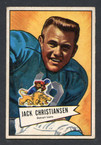 1952 Bowman Small Football # 129  Jack Christiansen Detroit Lions EX