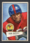 1952 Bowman Small Football # 131  John Rapacz New York Giants EX