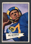 1952 Bowman Small Football # 137  Bob Waterfield Los Angeles Rams EX