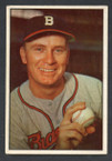 1953 Bowman Color Baseball # 037  Jim Wilson Milwaukee Braves EX