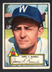 1952 Topps Baseball # 002 James E. Runnels Washington Senators VG