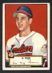 1952 Topps Baseball # 010 Al Rosen Cleveland Indians VG