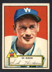 1952 Topps Baseball # 060 Sid Hudson Washington Senators EX-2