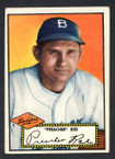 1952 Topps Baseball # 066a Preacher Roe Black Back Brooklyn Dodgers EX