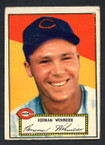 1952 Topps Baseball # 080 Herman Wehmeier Cincinnati Reds VG