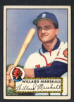 1952 Topps Baseball # 096 Willard Marshall Boston Braves VG-2