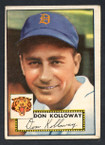 1952 Topps Baseball # 104 Don Kolloway Detroit Tigers VG
