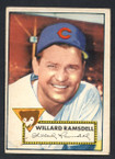 1952 Topps Baseball # 114 Willard Ramsdell Chicago Cubs VG-1