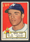 1952 Topps Baseball # 123 Eddie Yost Washington Senators VG-1