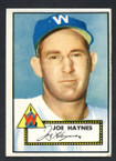 1952 Topps Baseball # 145 Joe Haynes Washington Senators EX