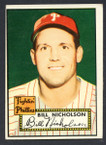 1952 Topps Baseball # 185 Bill Nicholson Philadelphia Phillies VG