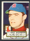 1952 Topps Baseball # 186 Walt Masterson Boston Braves VG