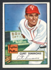 1952 Topps Baseball # 203 Curt Simmons Philadelphia Phillies EX-1