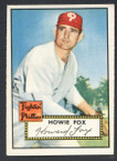 1952 Topps Baseball # 209 Howie Fox Philadelphia Phillies EX