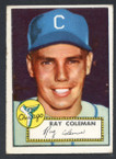 1952 Topps Baseball # 211 Ray Coleman Chicago White Sox VG-1