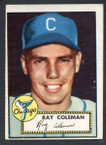 1952 Topps Baseball # 211 Ray Coleman Chicago White Sox VG-3