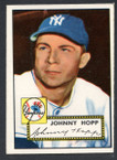 1952 Topps Baseball # 214 Johnny Hopp New York Yankees VG
