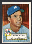 1952 Topps Baseball # 215 Hank Bauer New York Yankees VG-2