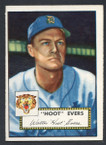 1952 Topps Baseball # 222 Hoot Evers Detroit Tigers VG