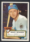1952 Topps Baseball # 224 Bruce Edwards Chicago Cubs EX-1