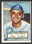 1952 Topps Baseball # 231 Sam Zoldak Philadelphia Athletics VG-2