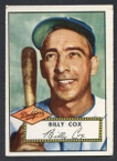 1952 Topps Baseball # 232 Billy Cox Brooklyn Dodgers VG
