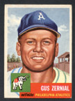 1953 Topps Baseball # 042  Gus Zernial Philadelphia Athletics EX