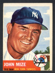 1953 Topps Baseball # 077  John Mize New York Yankees EX